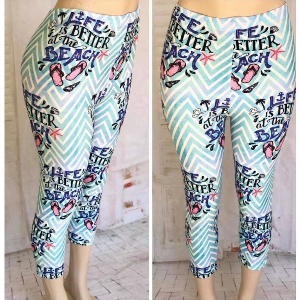 Legging Capri Summer Beach